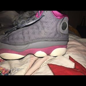 jordan 13 gray and pink